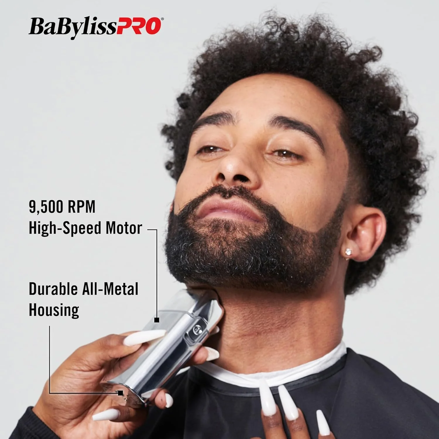 BaBylissPRO Foil FX02 Cordless Chrome Metal Double Foil Shaver (FXFS2) - Image 3