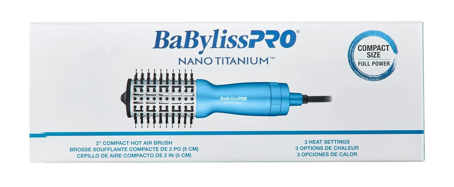 BaBylissPRO Nano Titanium Compact Hot Air Brush 2" (BNTMHBUC) - Image 3