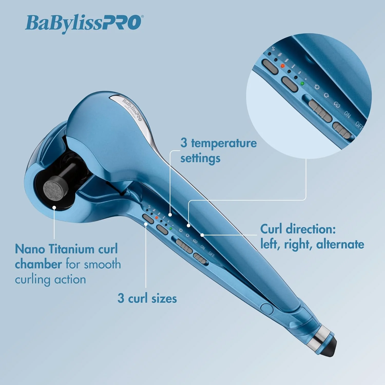 BaBylissPRO Nano Titanium MiraCurl 3 Professional 3-in-1 Curl Machine (BNTMC3UC) - Image 6