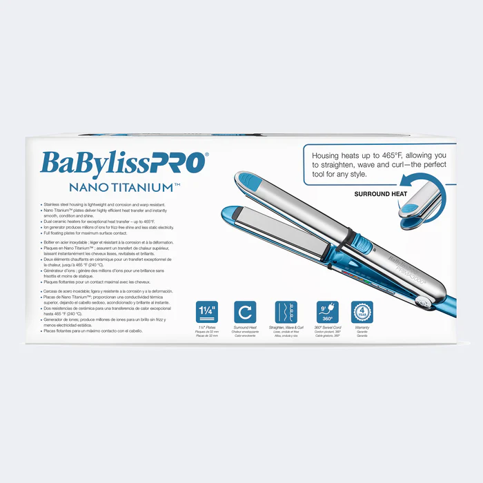 BaBylissPRO Nano Titanium Prima 3000 Flat Iron - 1.25" (BNT3000TUC) - Image 6