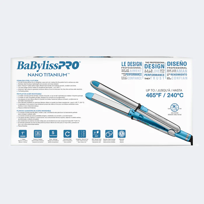 BaBylissPRO Nano Titanium Prima 3100 Flat Iron - 1" (BNT3100TUC) - Image 6