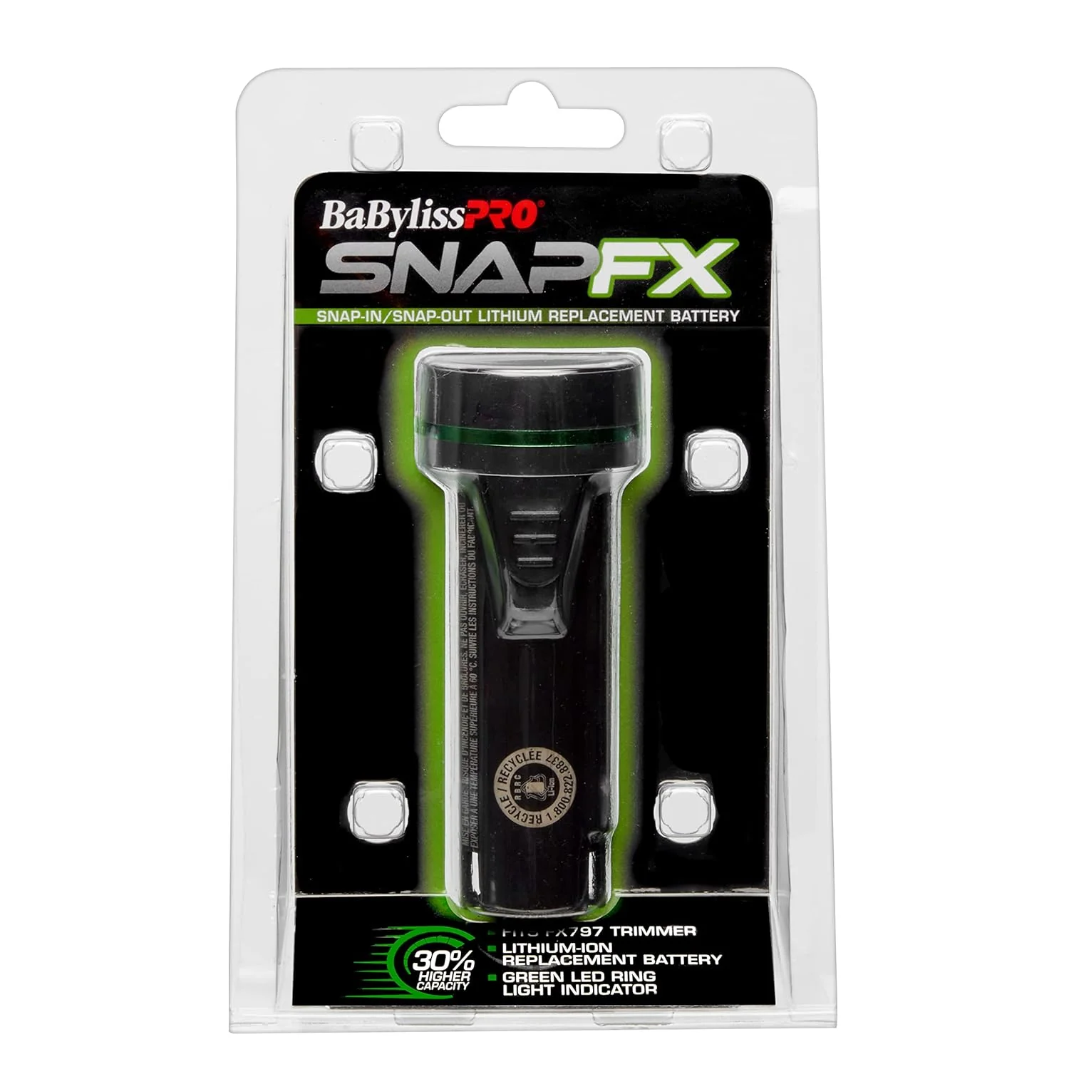 BaBylissPRO SnapFX Snap Out High Capacity Dual Lithium-Ion Trimmer Battery (FXBPT33) [OPEN BOX] - Image 3