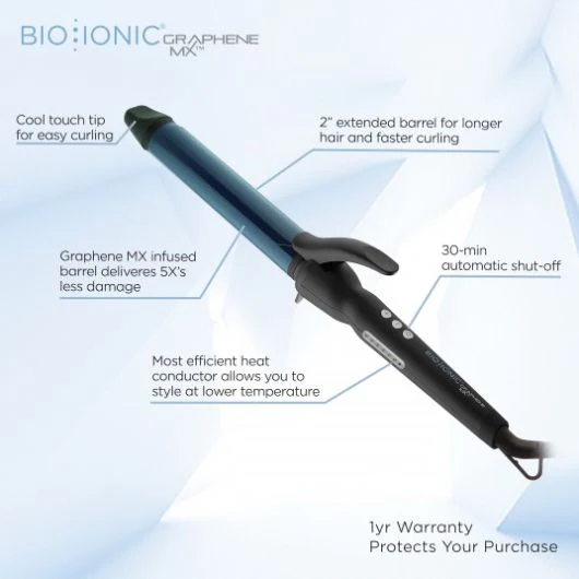 Bio Ionic Graphene MX Long Barrel Curling Iron 1.25" - Image 9