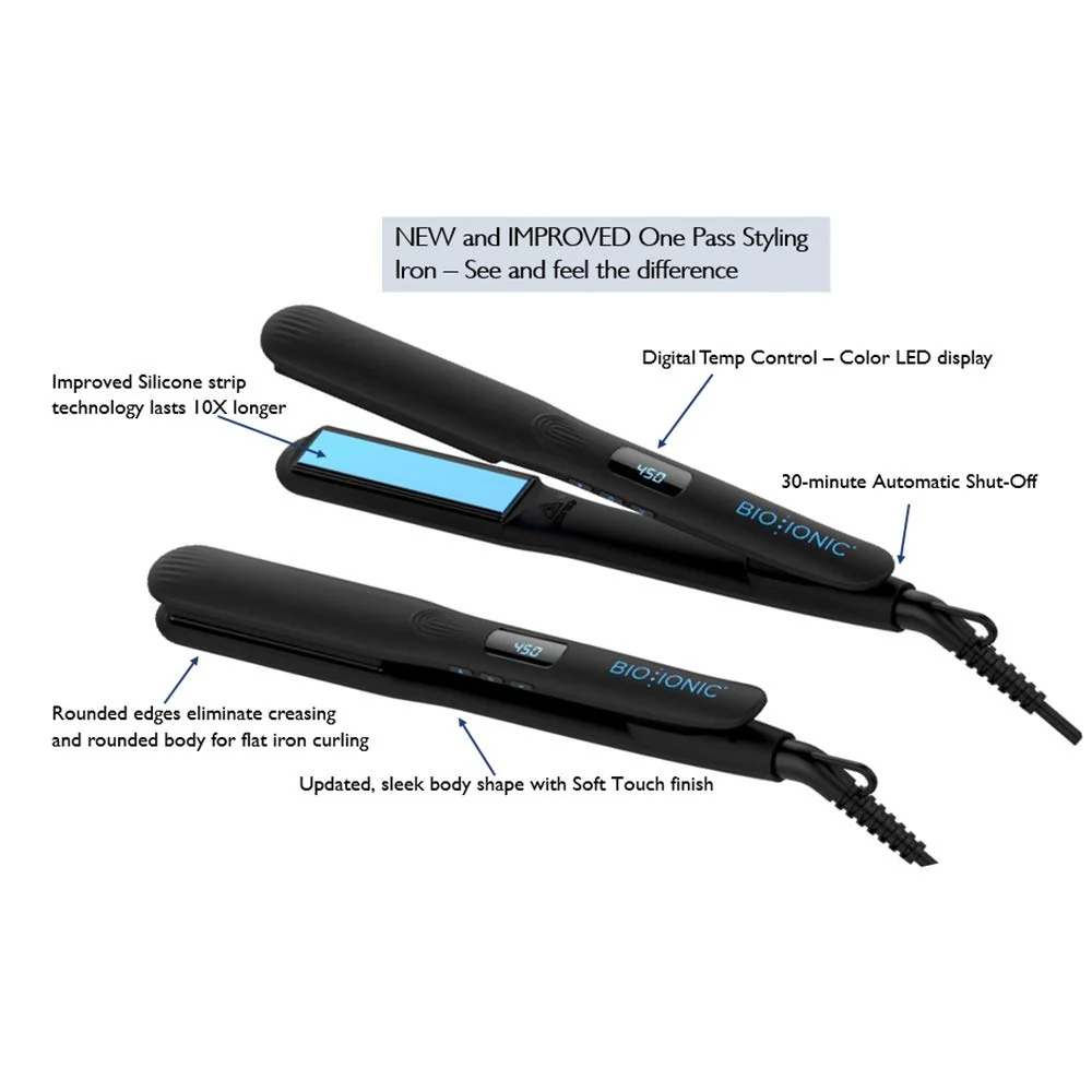 Bio Ionic Nano Ionic MX OnePass Pro Styling Flat Iron - 1" - Image 5