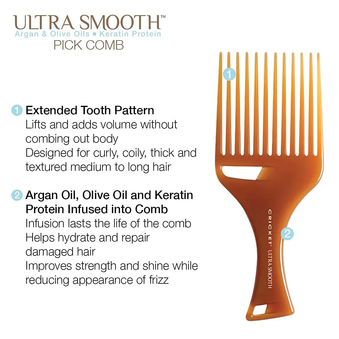 Cricket Ultra Smooth Argan, Olive & Keratin Infused Comb - Image 4