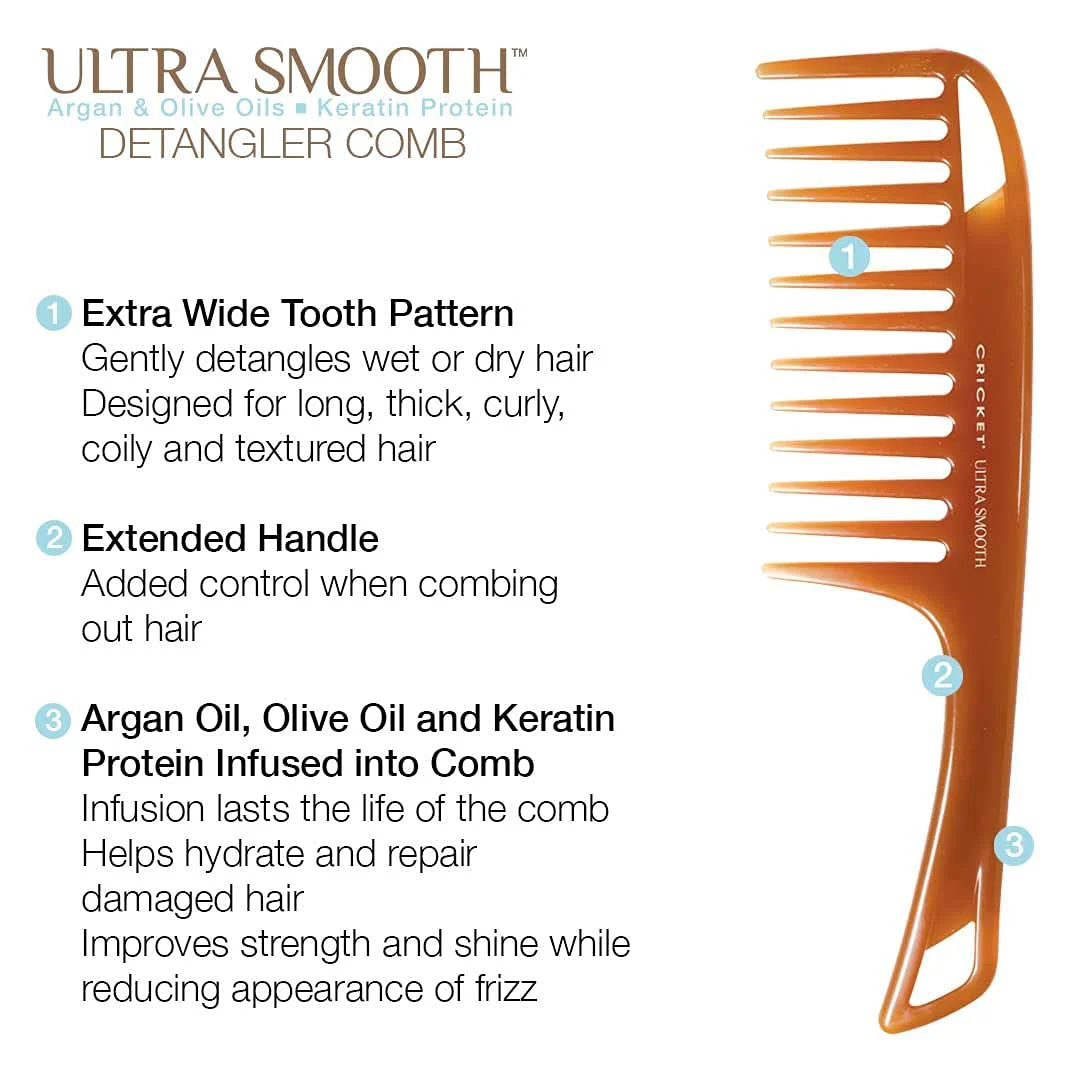 Cricket Ultra Smooth Argan, Olive & Keratin Infused Comb - Image 7