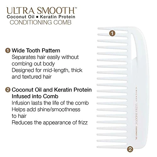 Cricket Ultra Smooth Coconut & Keratin Infused Comb - Image 16