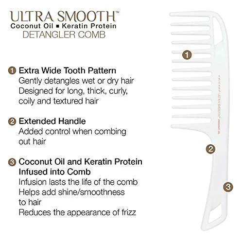 Cricket Ultra Smooth Coconut & Keratin Infused Comb - Image 4