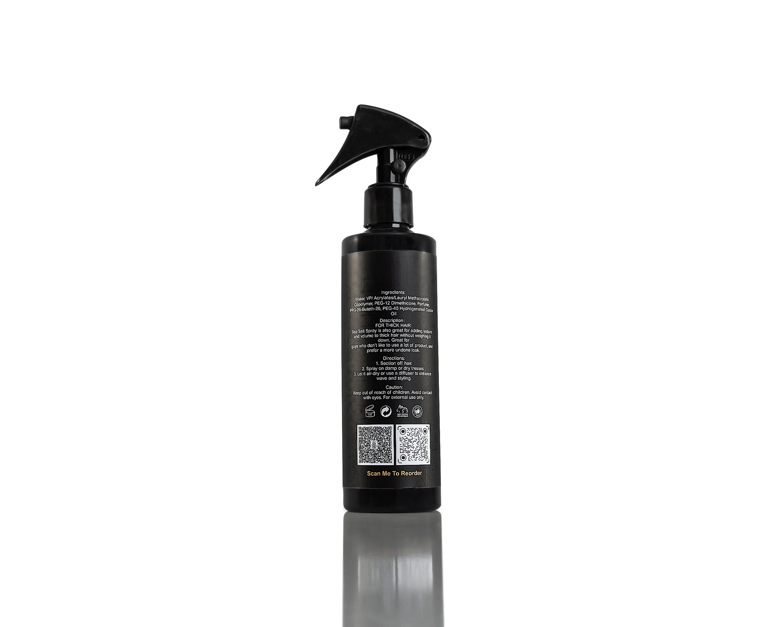 HM Barbering Co. 100% Organic Sea Salt Spray for All Hair Types (250ml/8.8oz) - Image 3