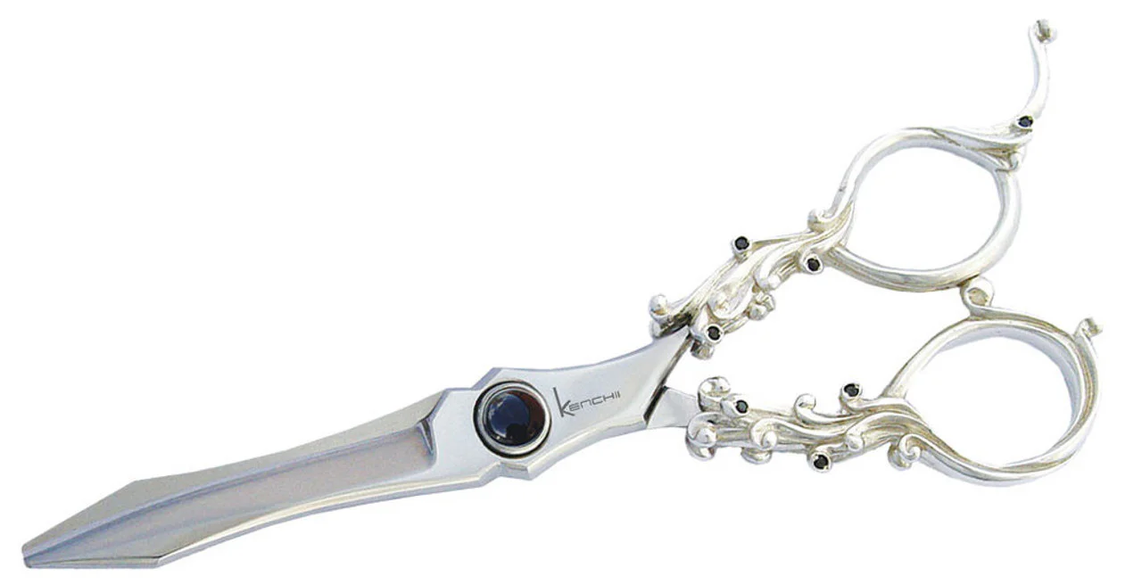Kenchii Professional Hybrid Silver Handled Shear - Image 3