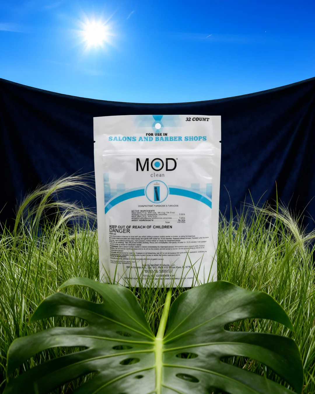 MOD Clean Eco-Friendly Salon & Barbershop Disinfectant, Fungicide & Virucide Water-Soluble Pods - Blue (32 pack) - Image 5