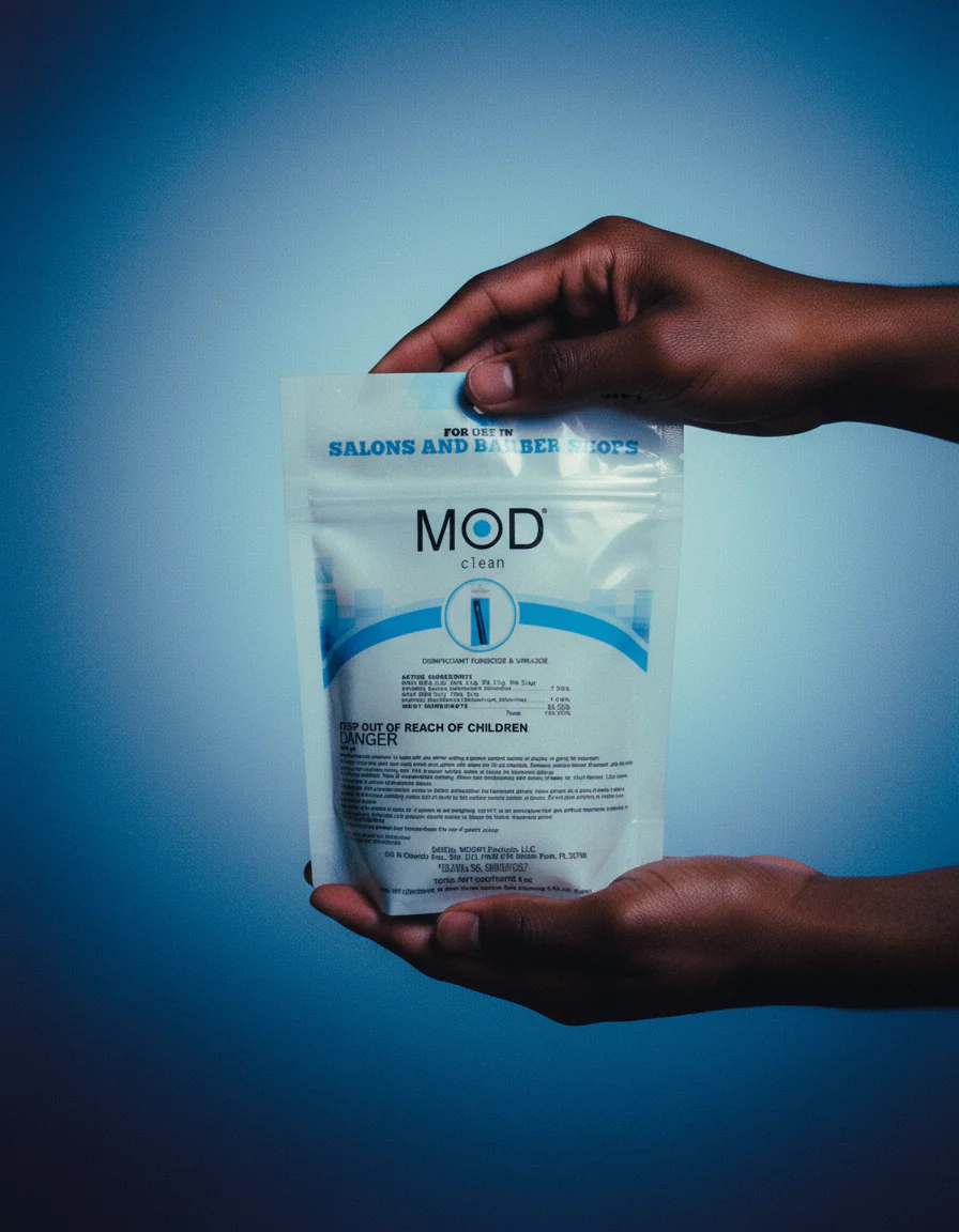 MOD Clean Eco-Friendly Salon & Barbershop Disinfectant, Fungicide & Virucide Water-Soluble Pods - Blue (32 pack) - Image 6