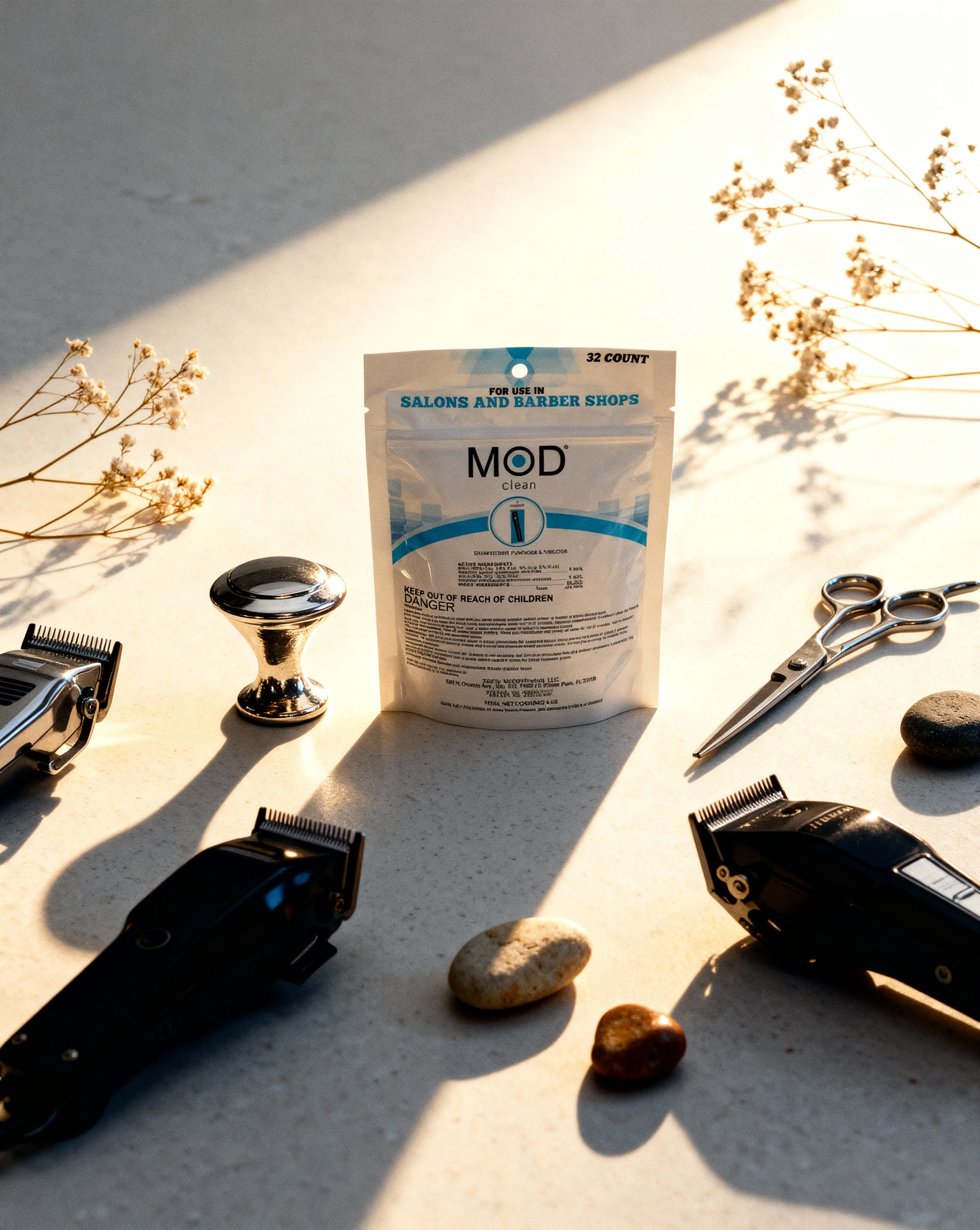 MOD Clean Eco-Friendly Salon & Barbershop Disinfectant, Fungicide & Virucide Water-Soluble Pods - Blue (32 pack) - Image 9