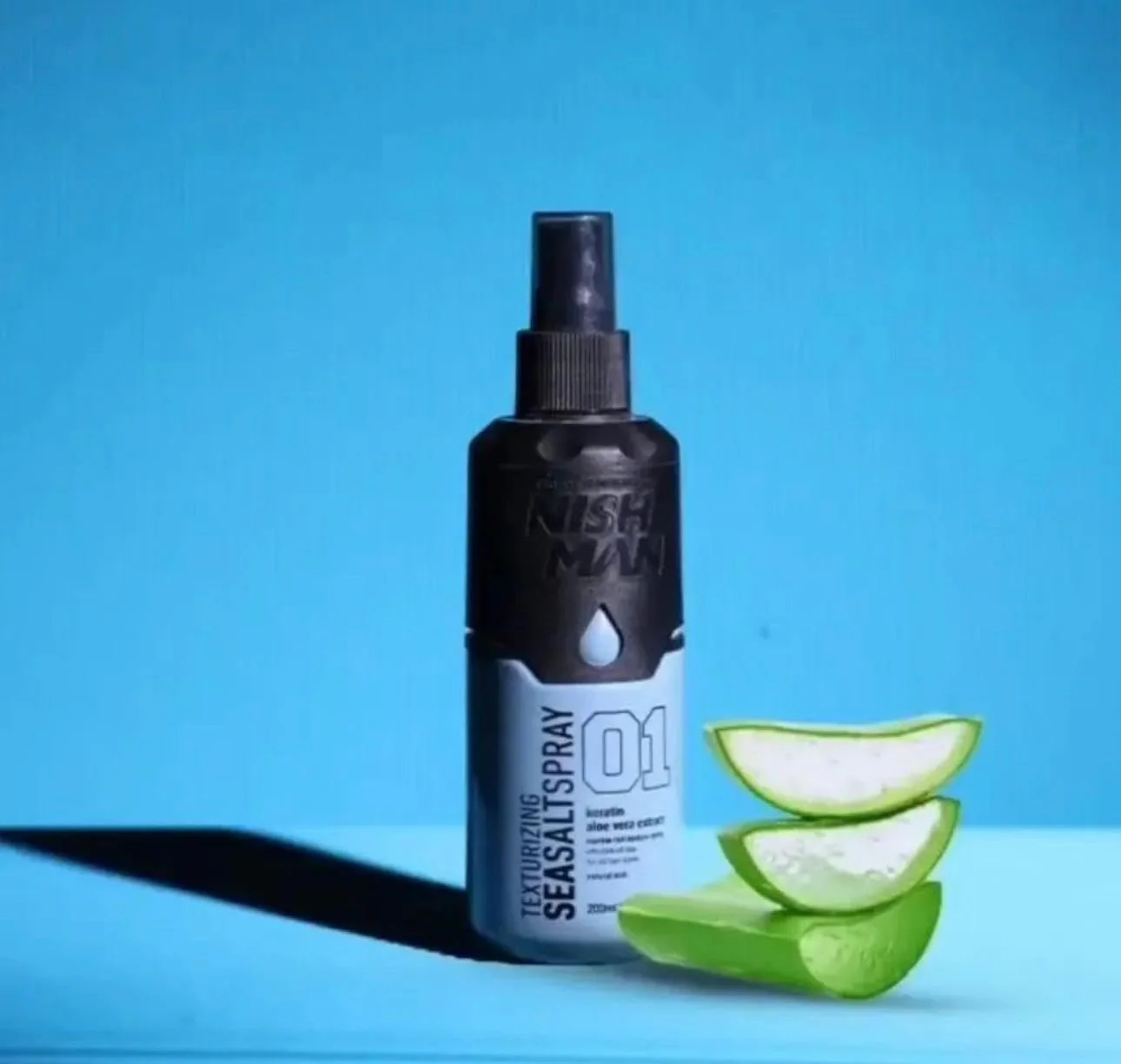 Nishman Texturizing Sea Salt Spray w/ Keratin & Aloe Vera Extract (200ml/6.76oz) - Image 3