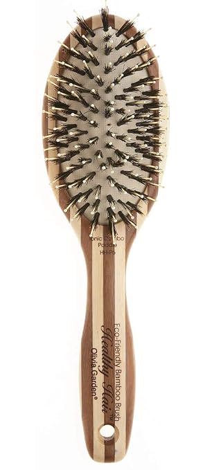 Olivia Garden Healthy Hair Eco Friendly Bamboo Ionic Paddle Brush (HH-P) - Image 5