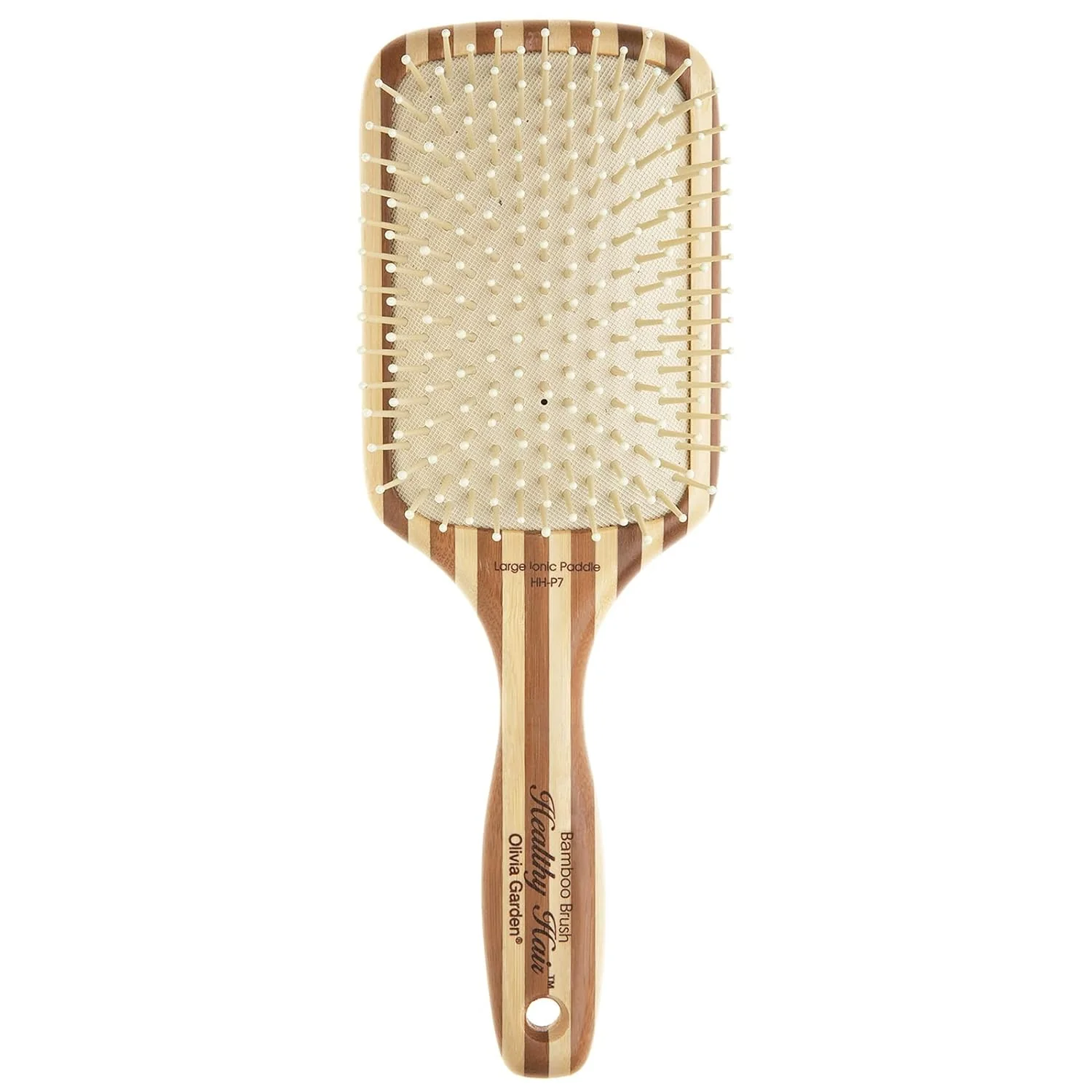 Olivia Garden Healthy Hair Eco Friendly Bamboo Ionic Paddle Brush (HH-P) - Image 6