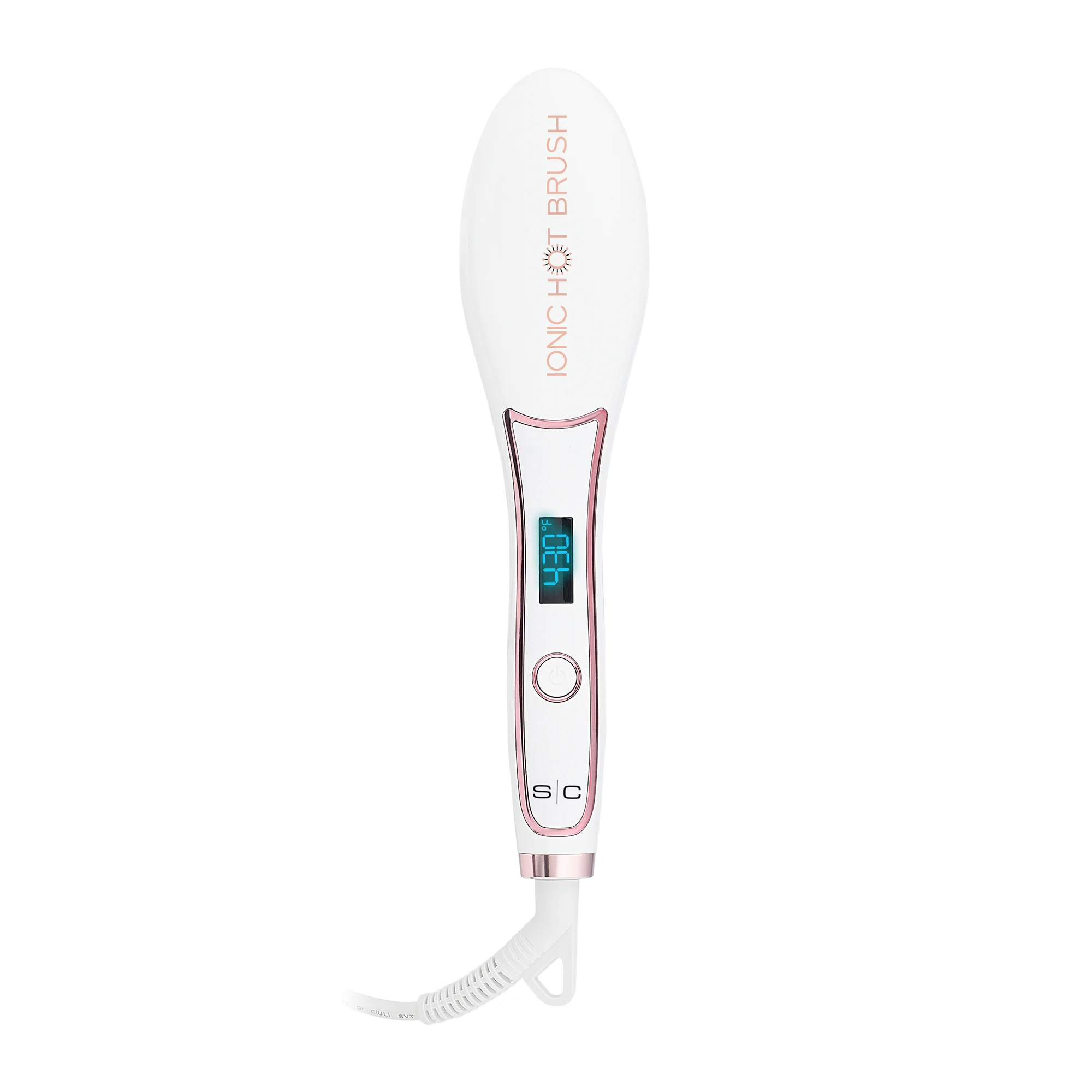 StyleCraft Ionic Straightening Hot Brush w/ Cool Tips & LED Display (SC705W) - Image 6