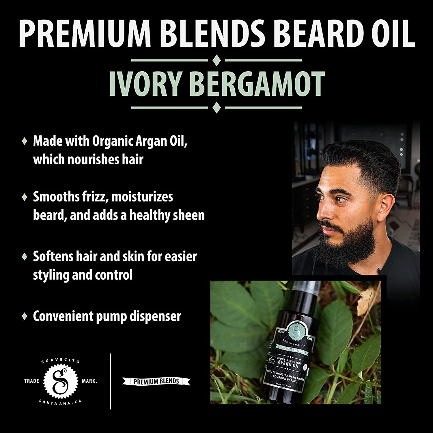 Suavecito Premium Blends Beard Oil (30ml/1oz) - Image 8