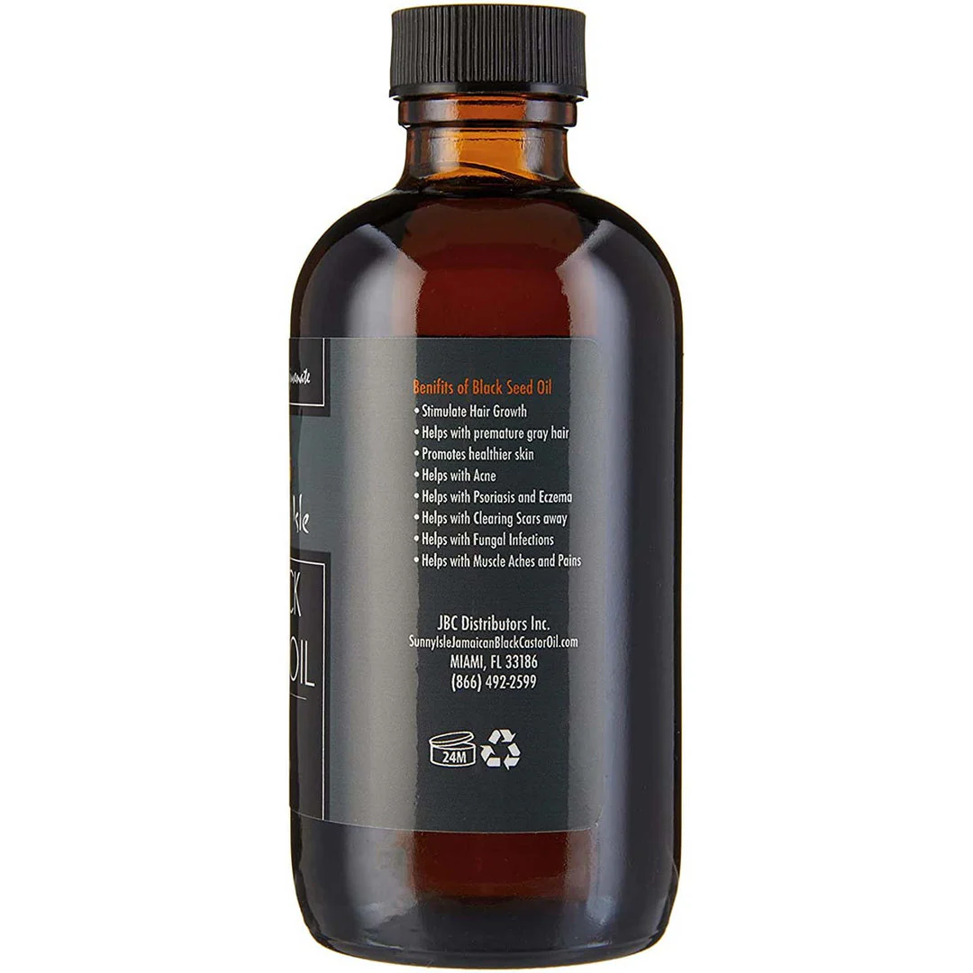 Sunny Isle Black Seed Oil (120ml/4oz) - Image 3
