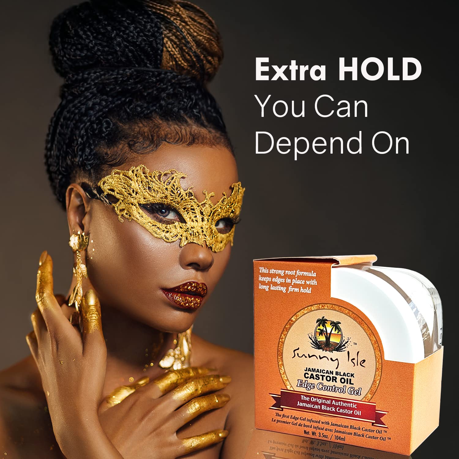 Sunny Isle Jamaican Black Castor Oil Edge Hair Gel (105ml/3.5oz) - Image 3
