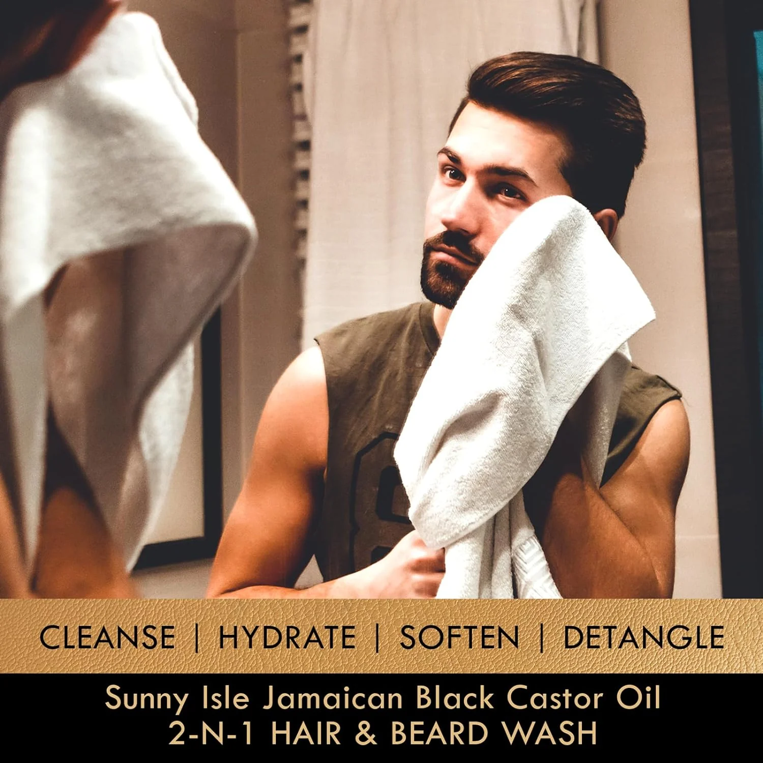 Sunny Isle Jamaican Black Castor Oil Formulated Just For Men 2-N-1 Hair & Beard Wash (360ml/12oz) - Image 4