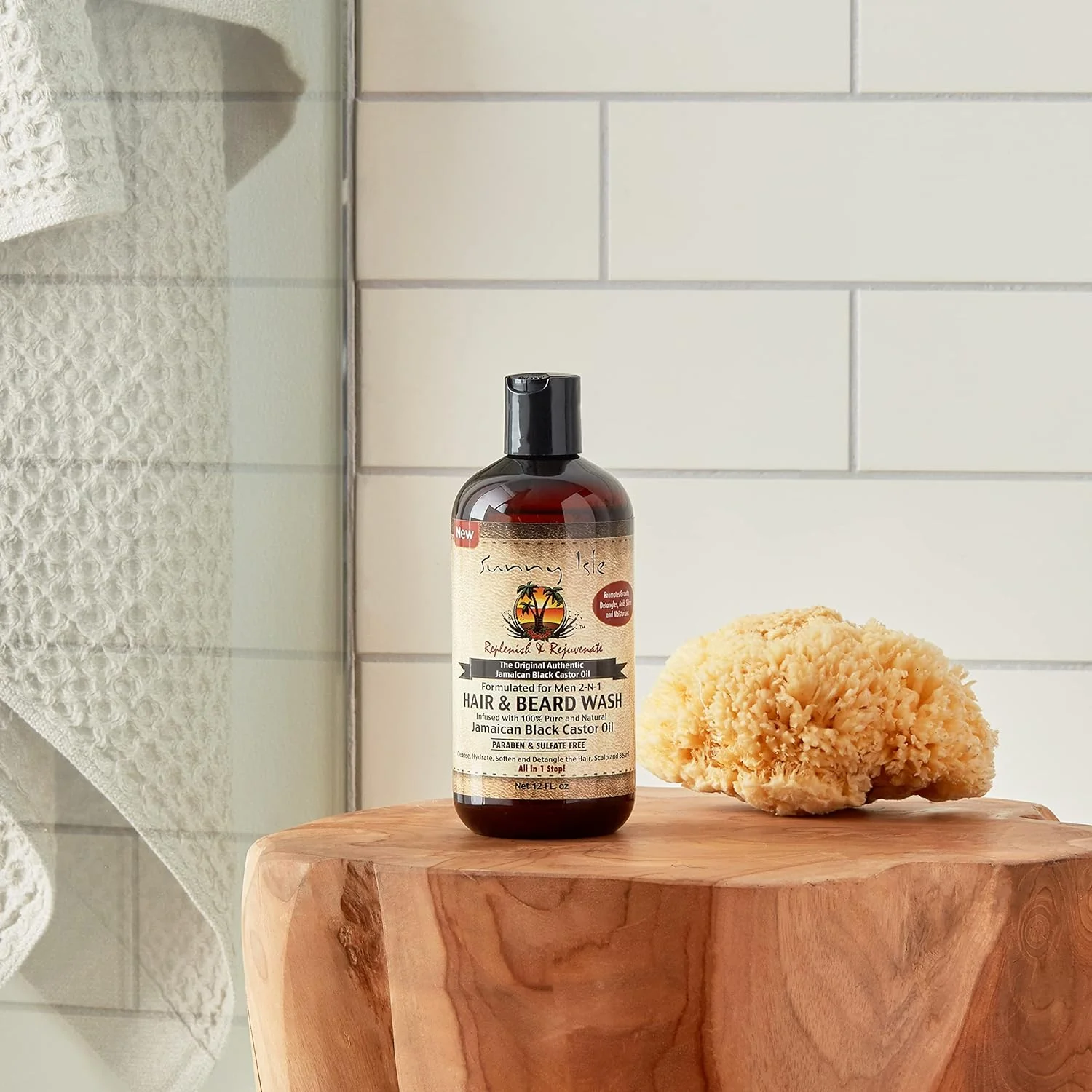 Sunny Isle Jamaican Black Castor Oil Formulated Just For Men 2-N-1 Hair & Beard Wash (360ml/12oz) - Image 9