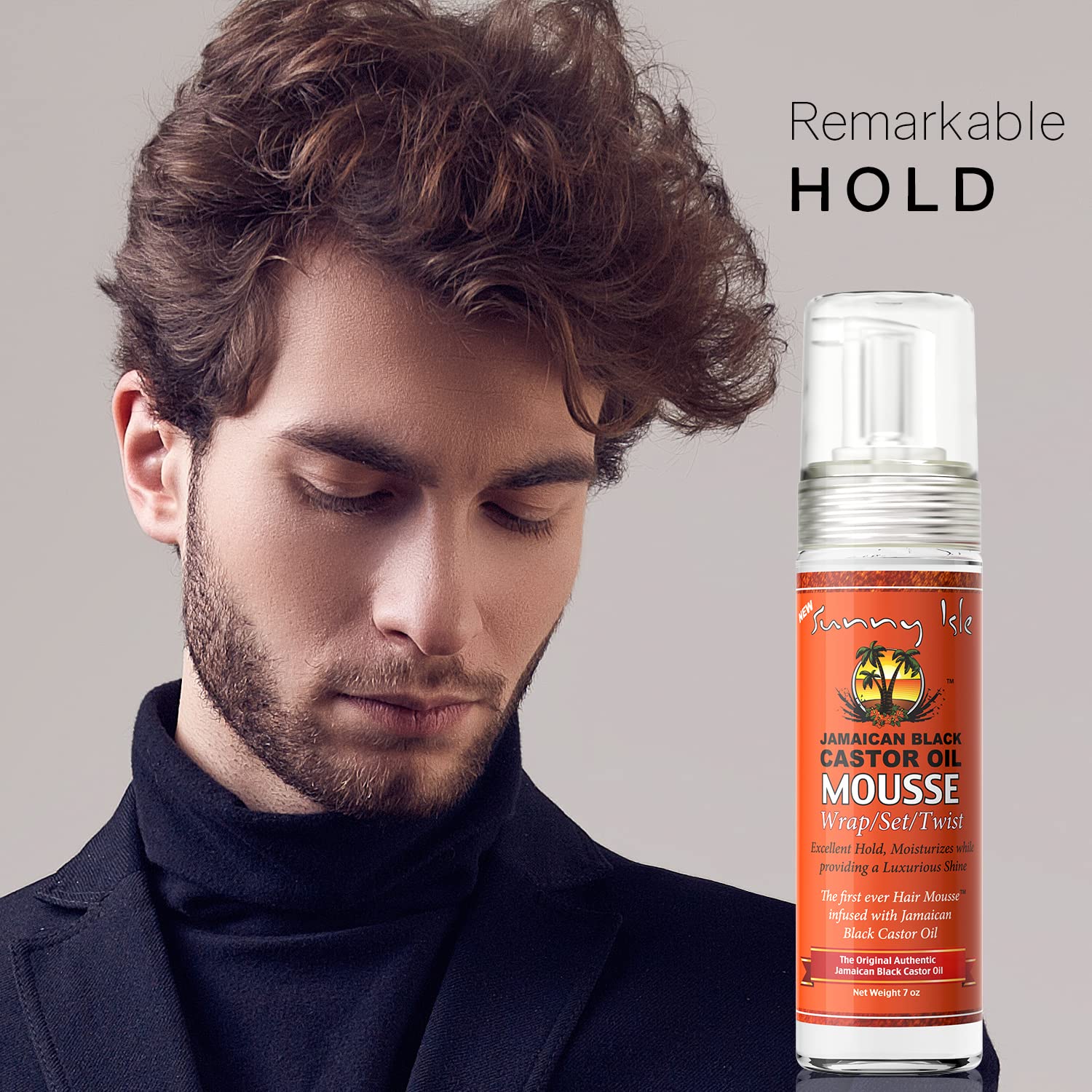 Sunny Isle Jamaican Black Castor Oil Mousse Wrap, Set, Twist (210ml/7oz) - Image 4