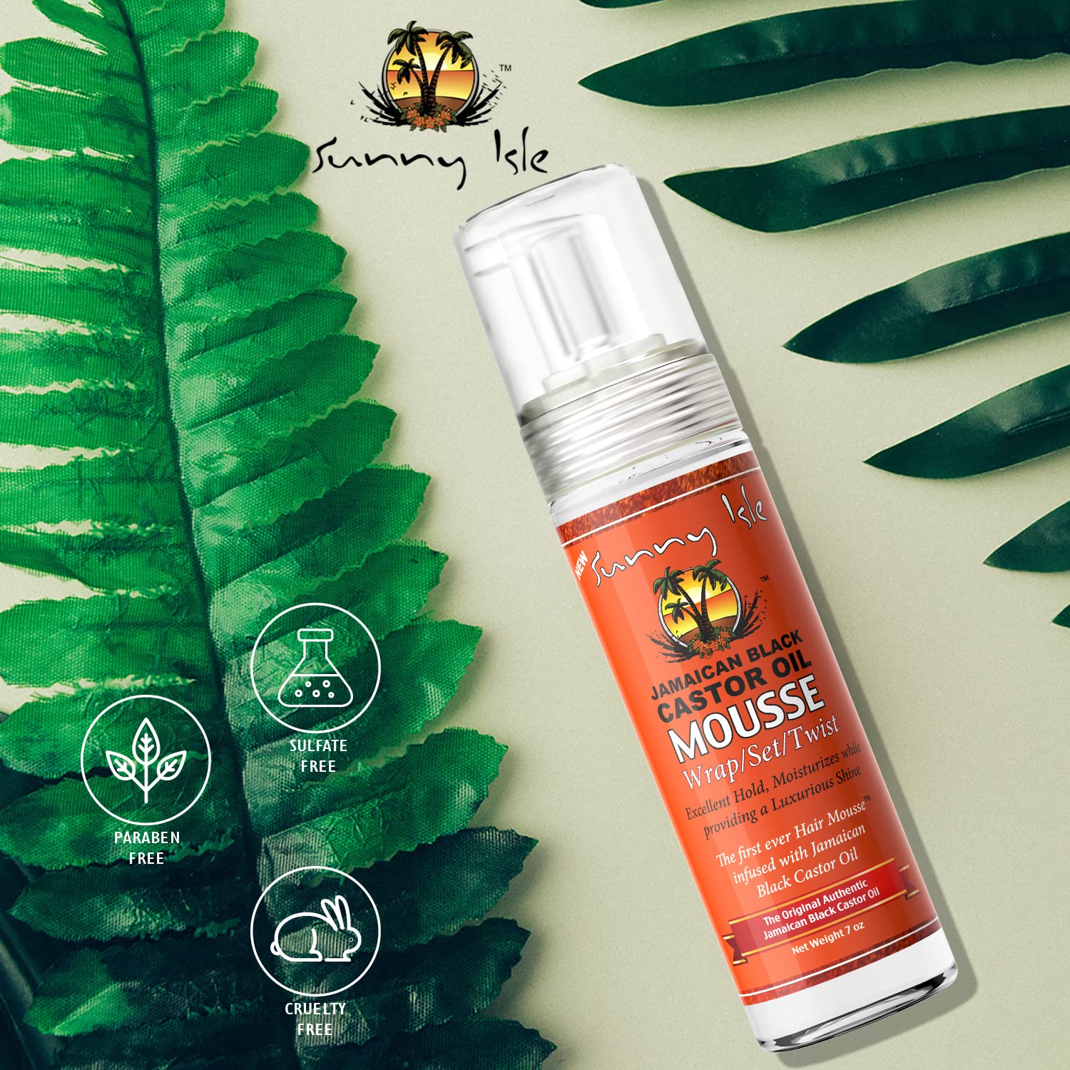 Sunny Isle Jamaican Black Castor Oil Mousse Wrap, Set, Twist (210ml/7oz) - Image 5