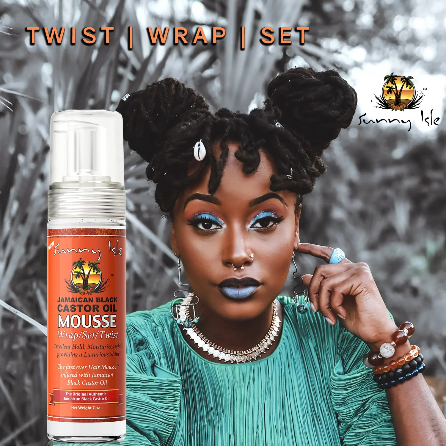 Sunny Isle Jamaican Black Castor Oil Mousse Wrap, Set, Twist (210ml/7oz) - Image 7