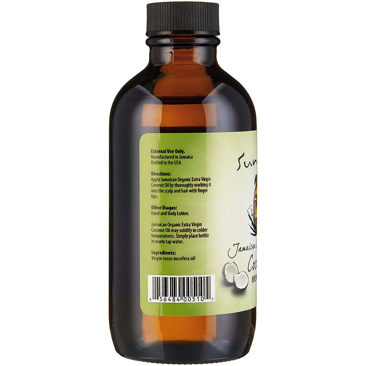 Sunny Isle Jamaican Organic Extra Virgin Coconut Oil (120ml/4oz) - Image 4