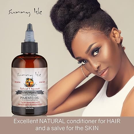 Sunny Isle Jamaican Organic Pimento Oil with Black Castor Oil (120ml/4oz) - Image 3
