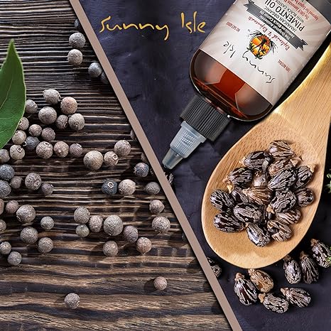 Sunny Isle Jamaican Organic Pimento Oil with Black Castor Oil (120ml/4oz) - Image 4
