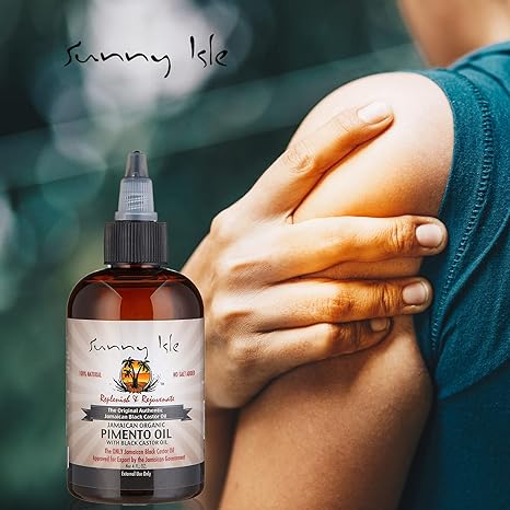 Sunny Isle Jamaican Organic Pimento Oil with Black Castor Oil (120ml/4oz) - Image 5