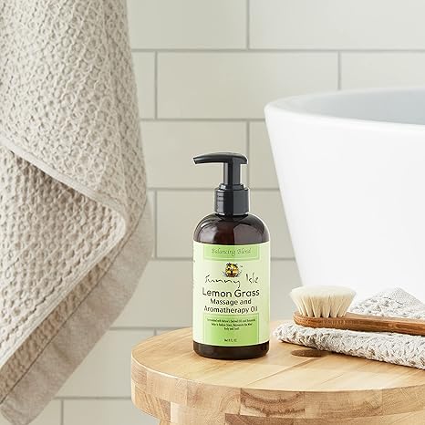 Sunny Isle Lemon Grass Massage and Aromatherapy Oil (240ml/8oz) - Image 3