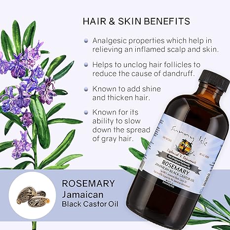 Sunny Isle Rosemary Jamaican Black Castor Oil - Image 4