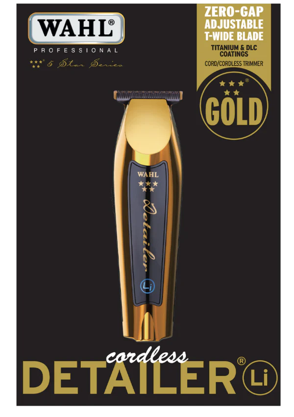 Wahl Professional 5 Star Gold Cordless Detailer LI Trimmer (8171-700) - Image 9